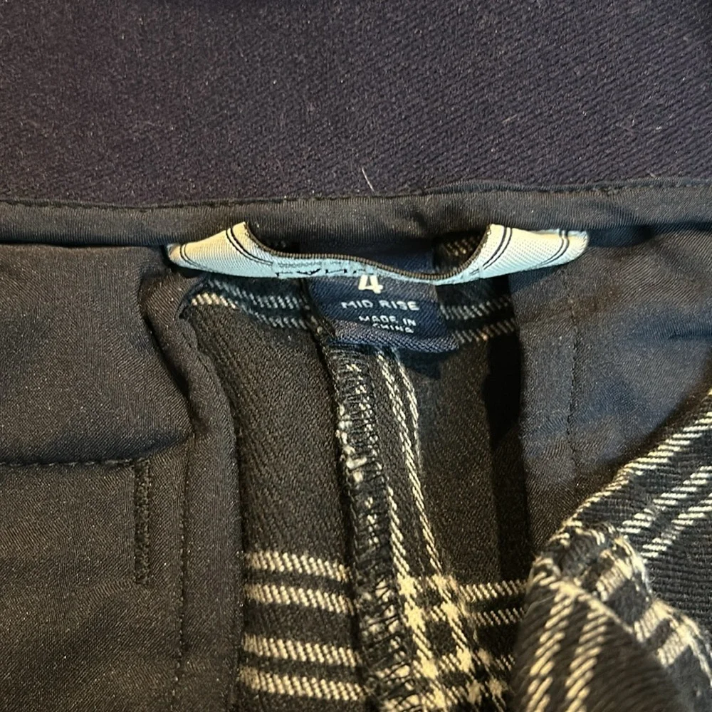 LANDS’ END plaid pants